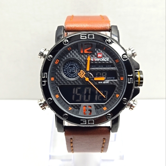 Naviforce NF9134M Mens Watch Digital Analog New Battery Sport Military Style - Picture 1 of 14